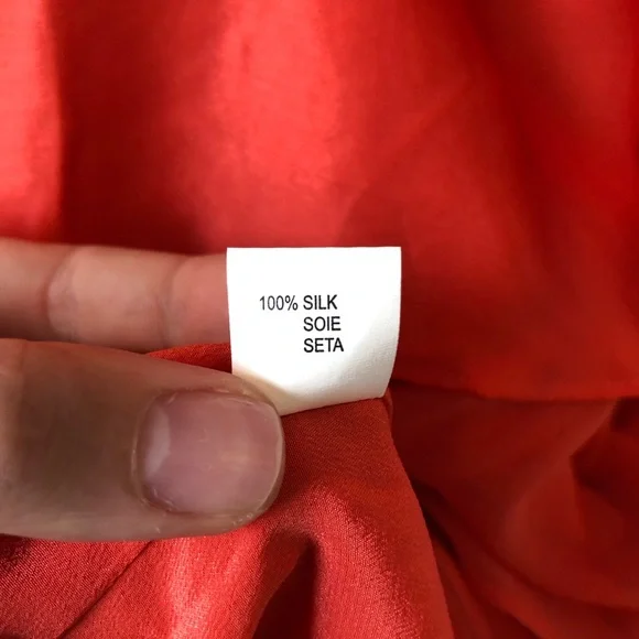 NWT Halston Heritage Orange 100% Silk Mini Dress Size 6 - Picture 10 of 10